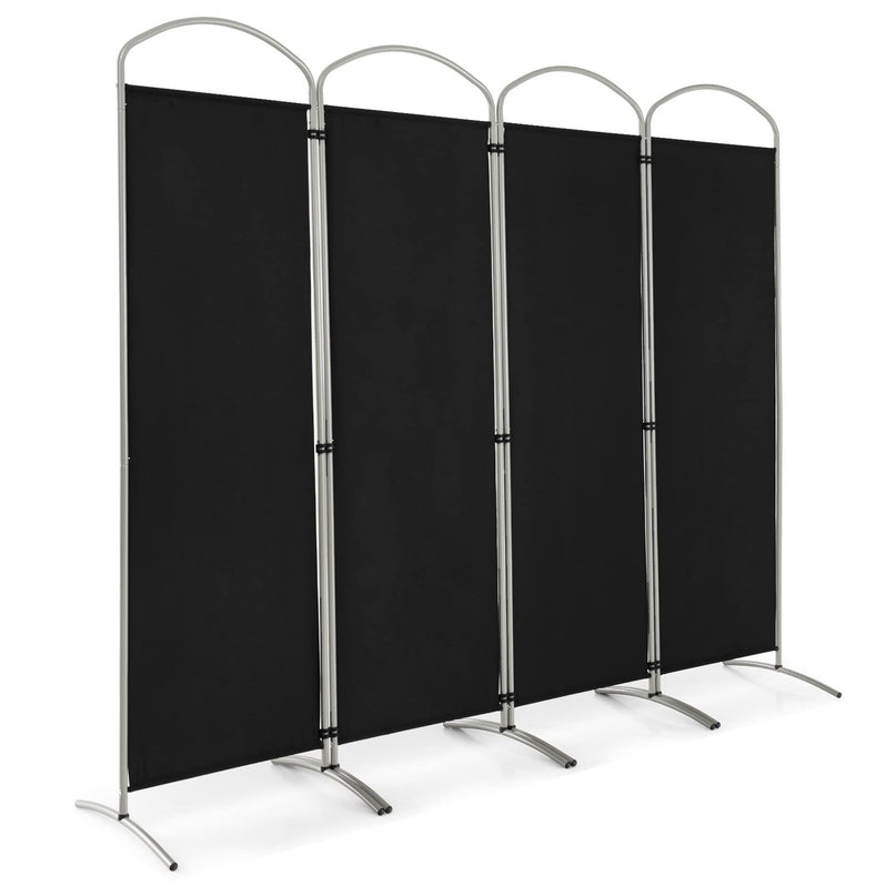 Giantex 6.2Ft Folding 4 Panel Room Divider Black