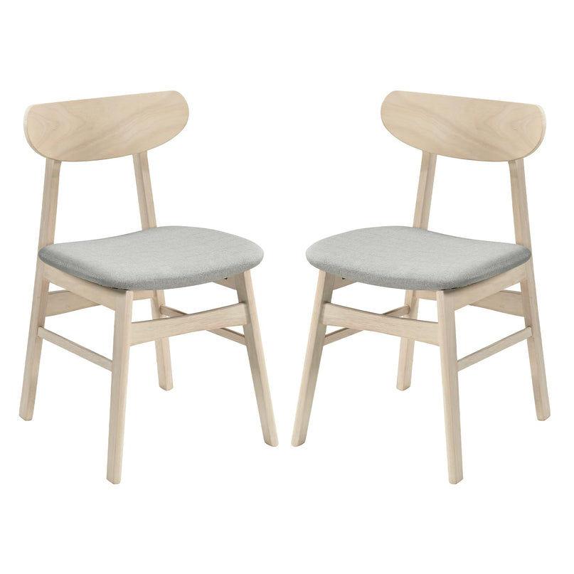 Chaises de cuisine rembourrées en bois Giantex avec pieds en bois d'hévéa (2/4)