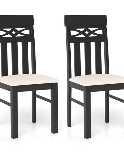 Giantex Chaises de salle à manger en bois, lot de 2 ou 4, pour cuisine et salon