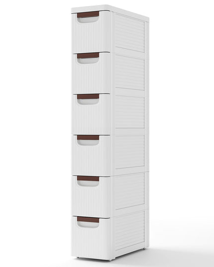 Giantex Storage Cart, Narrow Plastic Dresser, Rolling Organizer Cart for Office Classroom Bedroom