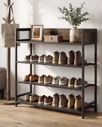Giantex 4-Tier Shoe Rack Industrial Shoe Storage Organizer