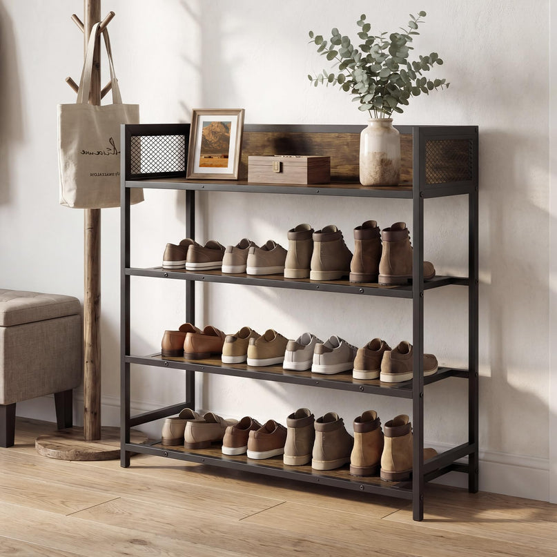 Giantex 4-Tier Shoe Rack Industrial Shoe Storage Organizer
