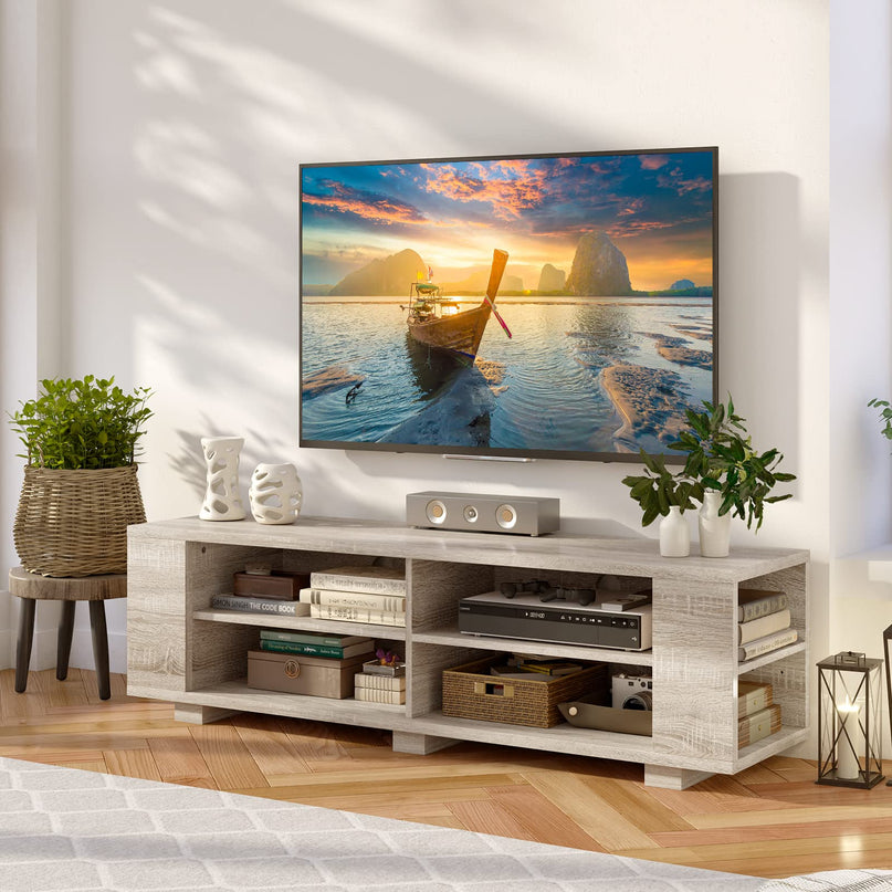 Giantex TV Stand Entertainment Center - Farmhouse Television Table up to 65 Inches TVs, 7 Colors
