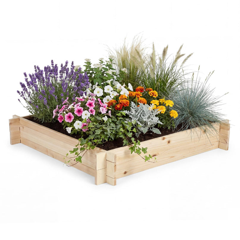 Giantex 40" x 40" Wooden Raised Garden Bed