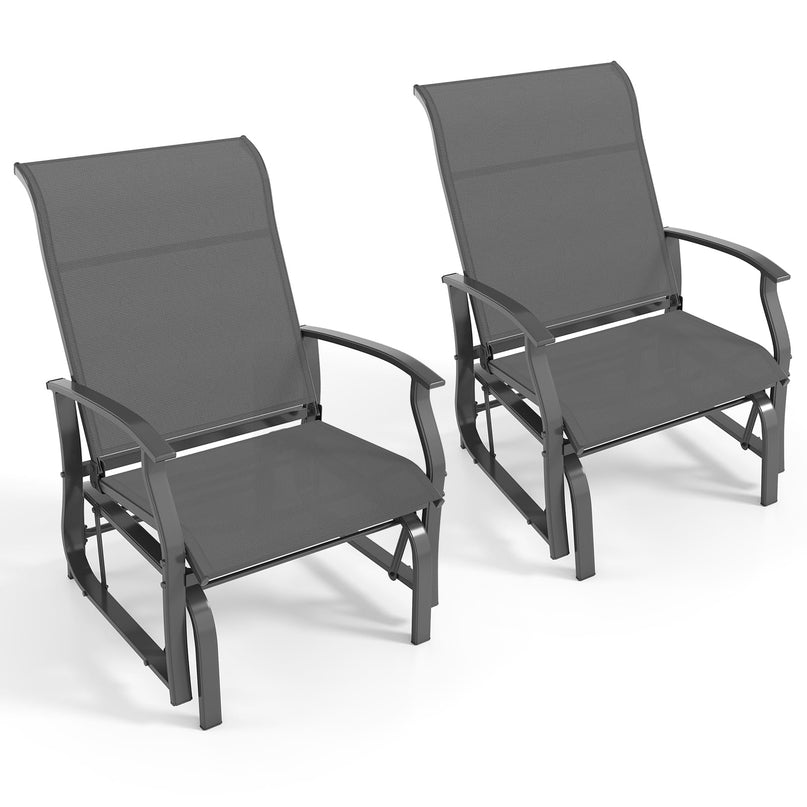 Giantex 2/4 Pack Outdoor Glider Rocking Chairs for Porch