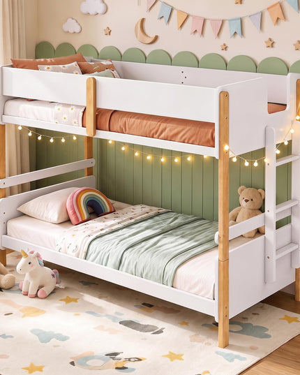 Giantex Twin Over Twin Bunk Bed with Ladder