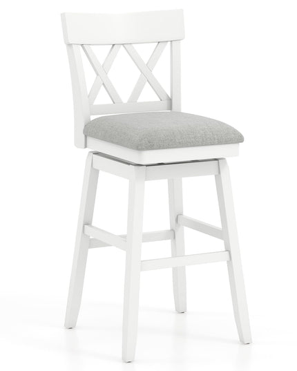 Giantex 31" Bar Stool Swivel Bar Height Bar Chair with Contoured Backrest