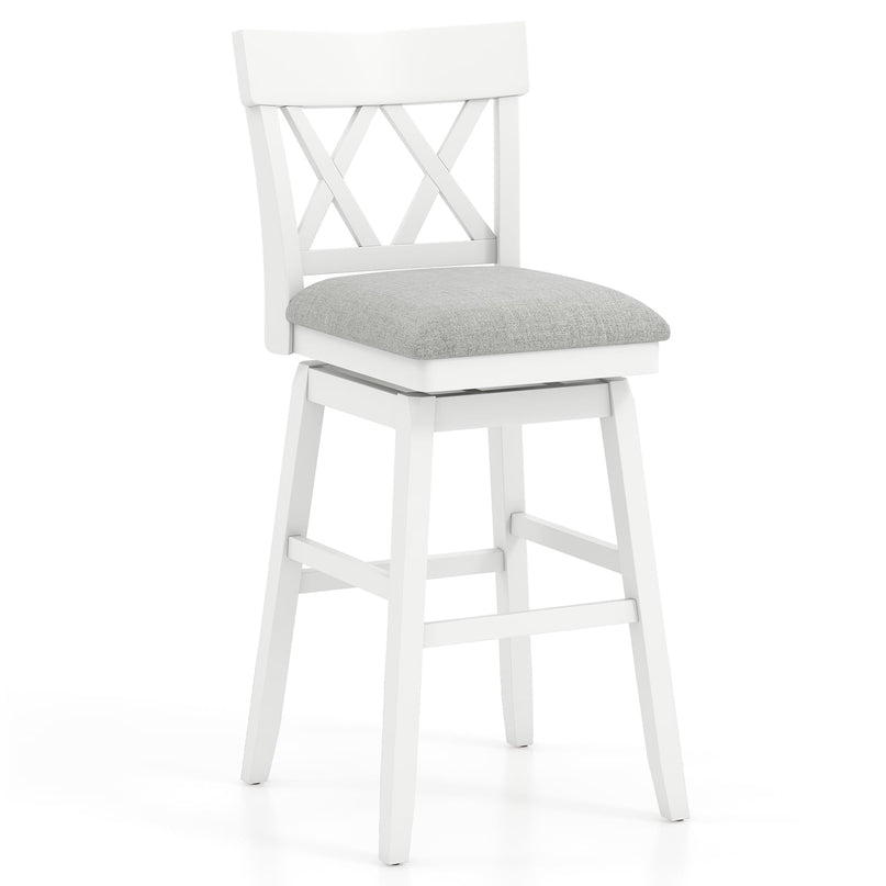Giantex 31" Bar Stool Swivel Bar Height Bar Chair with Contoured Backrest