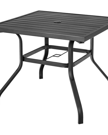 Giantex Patio Dining Table, Outdoor Bistro Table for 4 Person, with Umbrella Pole Hole