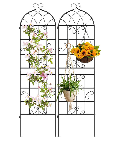 Giantex 71"x20" Metal Garden Trellis for Outdoor Climbing Plants(2/4 Packs)