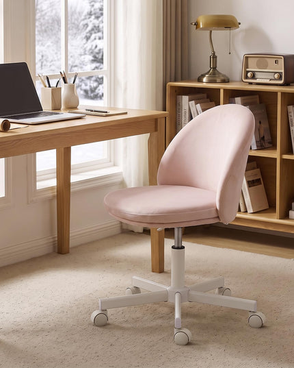 GIANTEX Small Office Chair | Ergonomic Vanity Chair with Low Back (1/2)