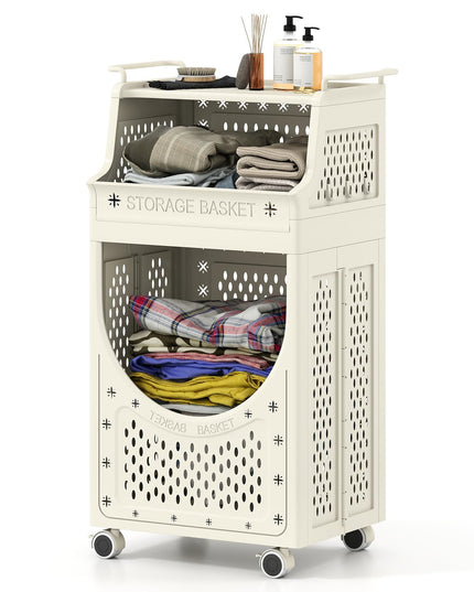 Giantex 3 Tier Rolling Laundry Cart with wheels