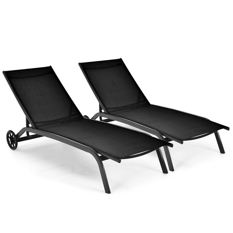 Giantex Patio Lounge Chairs for Pool Area