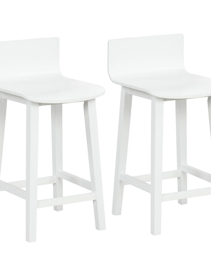 Giantex 2 or 4 Bar Stools Set with Low Back & Footrest