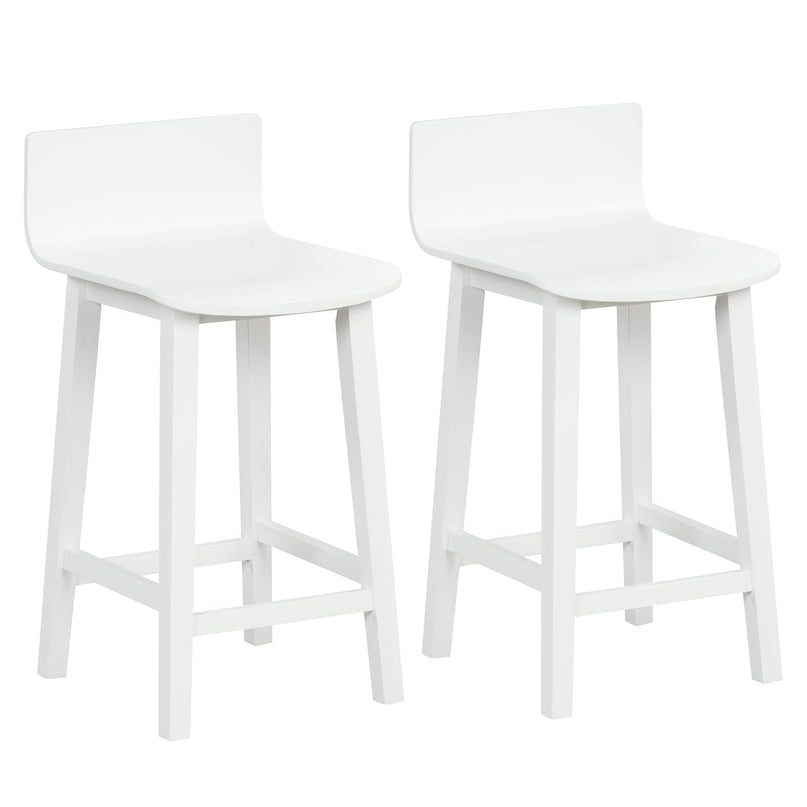 Giantex 2 or 4 Bar Stools Set with Low Back & Footrest
