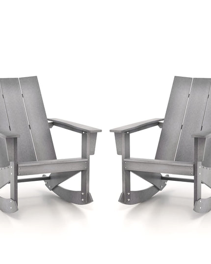 Giantex Outdoor Rocking Chairs for Porch - Waterproof HDPE Adirondack Rocker, 330lbs Weight Capacity