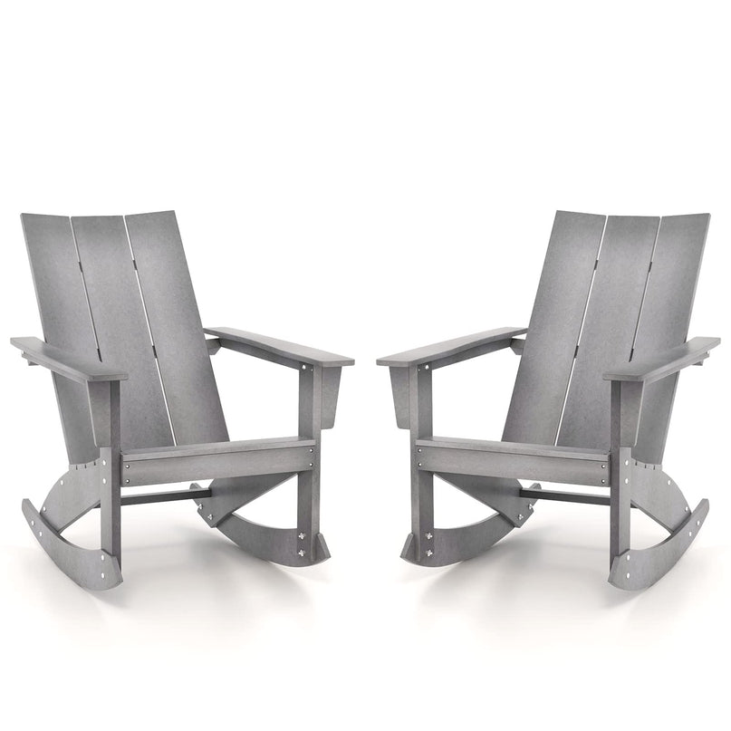 Giantex Outdoor Rocking Chairs for Porch - Waterproof HDPE Adirondack Rocker, 330lbs Weight Capacity
