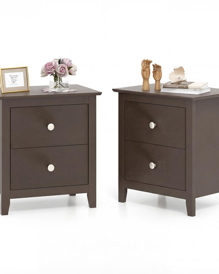 Table de chevet blanche et noire Giantex