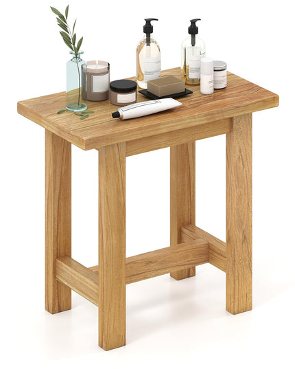 Giantex Teak Shower Bench Stool for Seniors