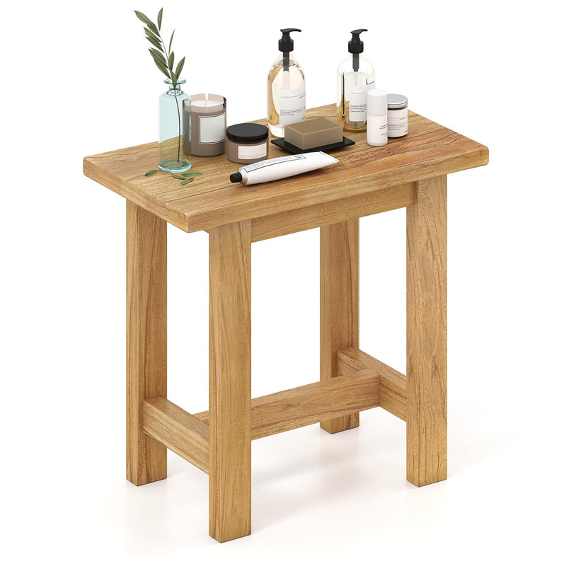 Giantex Teak Shower Bench Stool for Seniors
