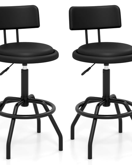 Giantex Swivel Bar Stools Set of 1/2/3/4, 24.5"-29" Height Adjustable Counter Height Chairs w/Back