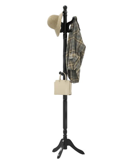 Giantex Solid Wood Coat Rack with 3 Adjustable Heights and 11 Hooks