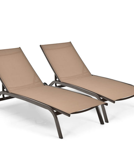 Giantex Patio Lounge Chairs for Pool Area