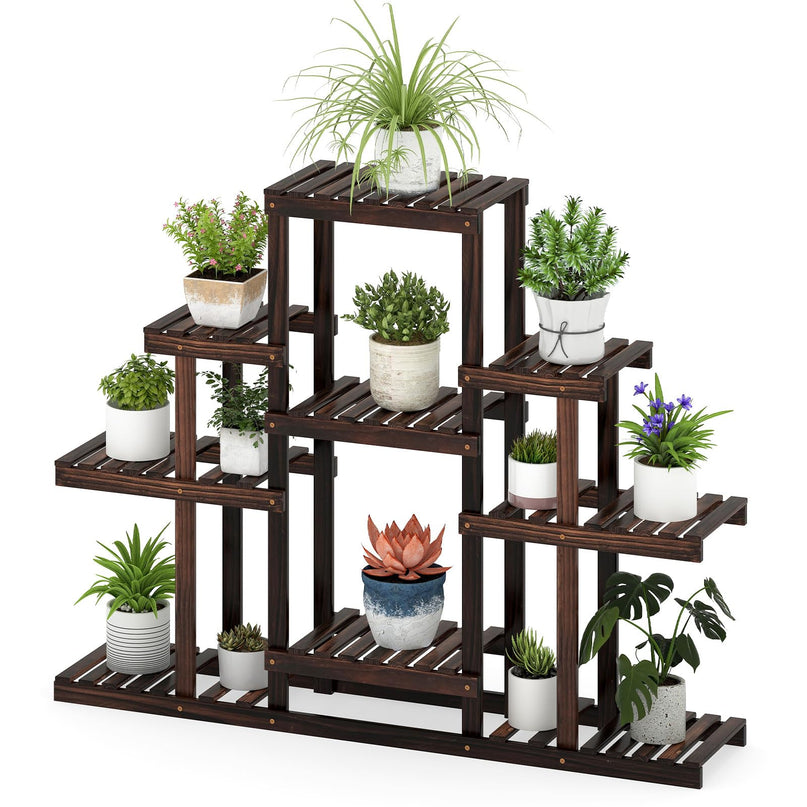 Giantex Plant Stand Indoor & Outdoor 6 Tier Wood Flower Pot Stand