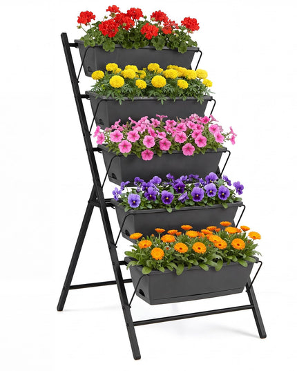 Giantex 5-Tier Vertical Garden Planter w/Drainage System & Removable Tray (1/2)