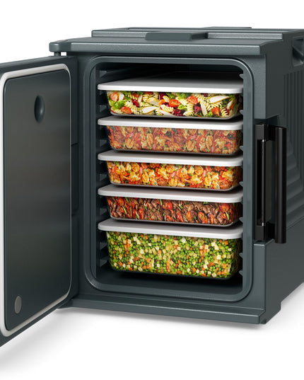 Giantex Hot Box Food Warmer - 95 Quart Front Loading Insulated Food Pan Carrier, for 6 Full Size Pans