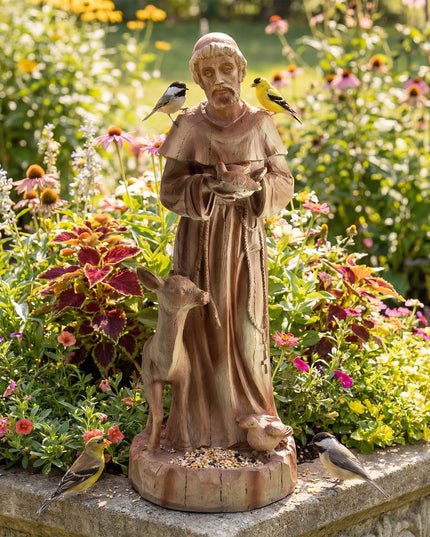 Giantex St. Francis Garden Statue with Bird Feeder