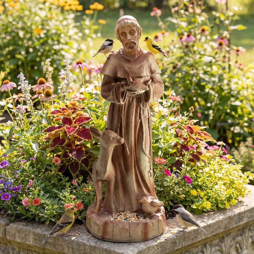 Giantex St. Francis Garden Statue with Bird Feeder