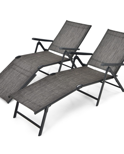 Outdoor Sunbathing Chair W/ 5-Position Backrest | Patio Lounge Chair