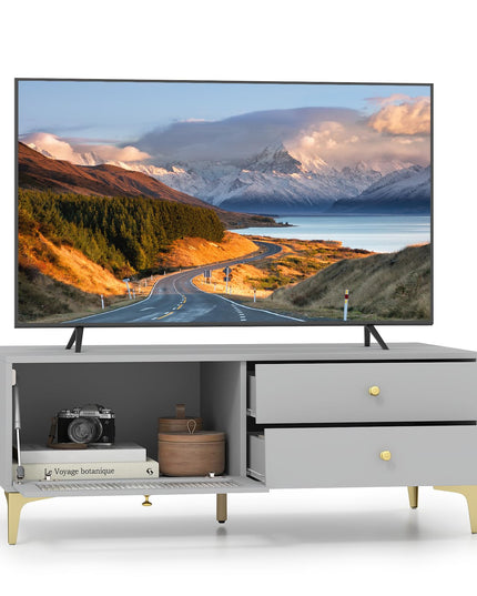 Giantex TV Stand for TVs up to 55”, Entertainment Center with Storage Drawers