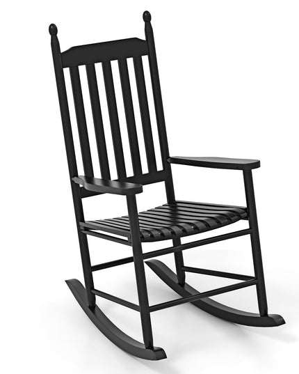 Giantex Outdoor Rocking Chair Set, All Weather Patio Rocker w/Solid Rocking Base & High-Back