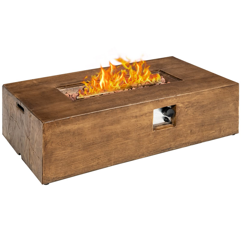 Giantex Gas Fire Pit Table, 48 Inch 50,000 BTU Outdoor Propane Firepit Table