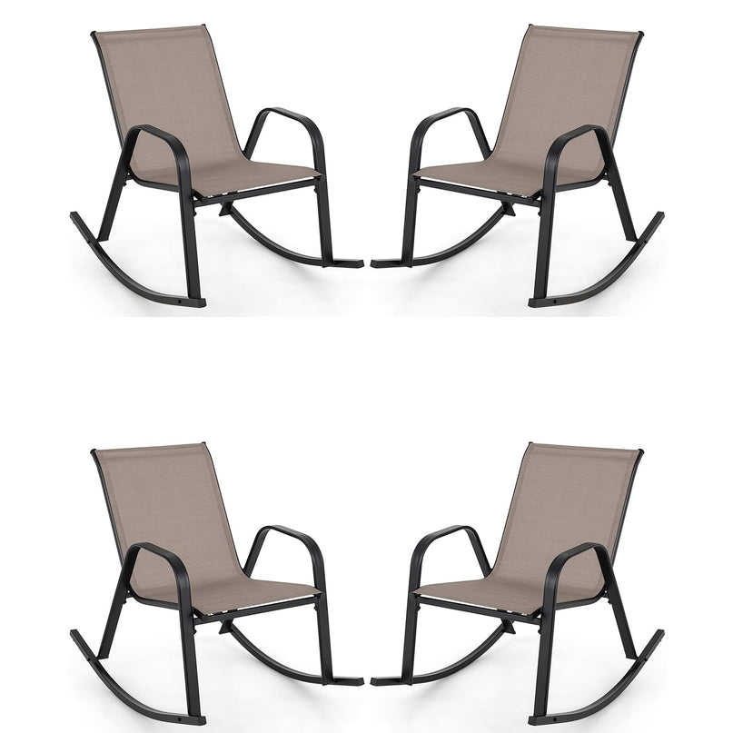 Giantex Outdoor Rocking Chairs , Patio Rocking Chairs w/Breathable Seat & Back