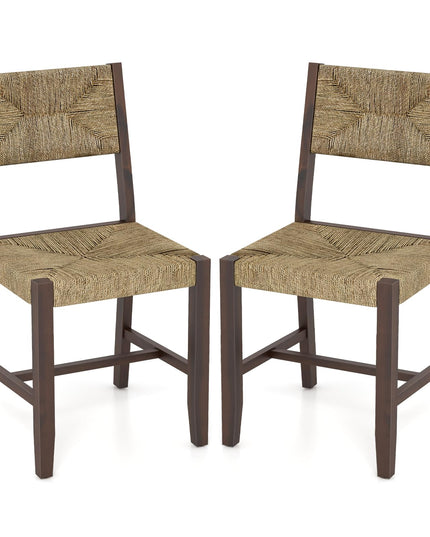 Giantex Rattan Dining Chair, Farmhouse Cane Side Chairs