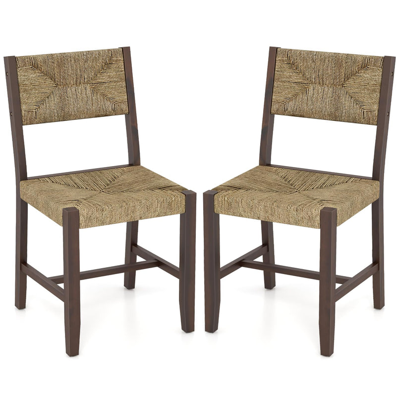 Giantex Rattan Dining Chair, Farmhouse Cane Side Chairs