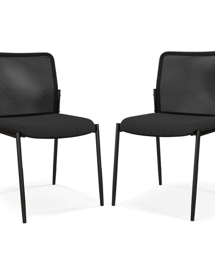 Giantex Waiting Room Chairs - Stackable Guest Chairs w/Ergonomic Backrest