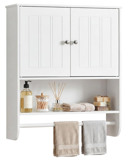 Giantex Bathroom Wall Medicine Cabinet with Towel Bar & Adjustable Shelf