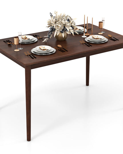 Giantex Dining Table, Rectangular Kitchen Table for 4 People, 48 Inch Dinner Table with Rubber Wood Legs,Load 220 LBS