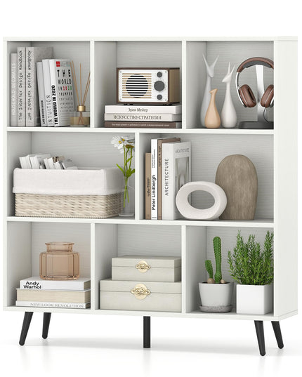 Giantex 8-Cube Bookcase 3-Tier Modern Bookshelf (39.5" x 9.5" x 42")