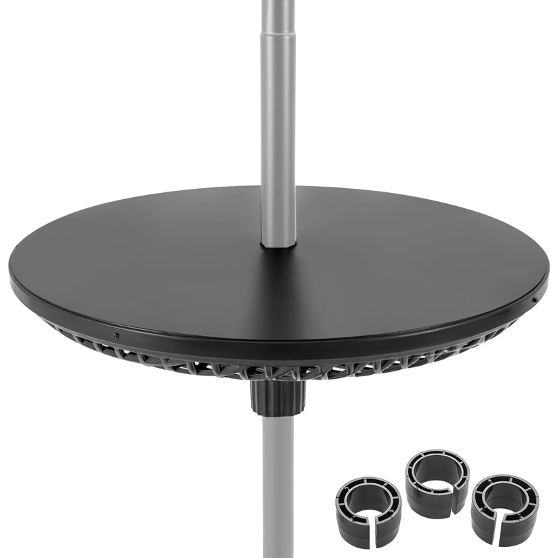 Patio Umbrella Table Tray - 23'' Portable Outdoor Side Table with Umbrella Hole for 1.5", 1.34" & 1.26" Poles