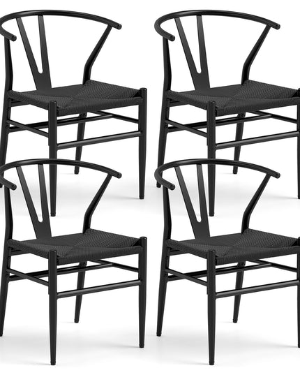 Giantex Metal Dining Chairs Set of 2/4 for Living Room