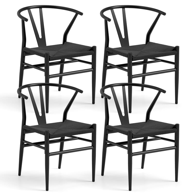 Giantex Metal Dining Chairs Set of 2/4 for Living Room