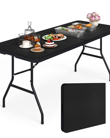 No Assembly  6FT Portable Foldable Tables for Party Camping BBQ