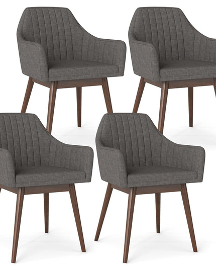 Giantex Upholstered Dining Chairs Set of 2/4 for Living Room
