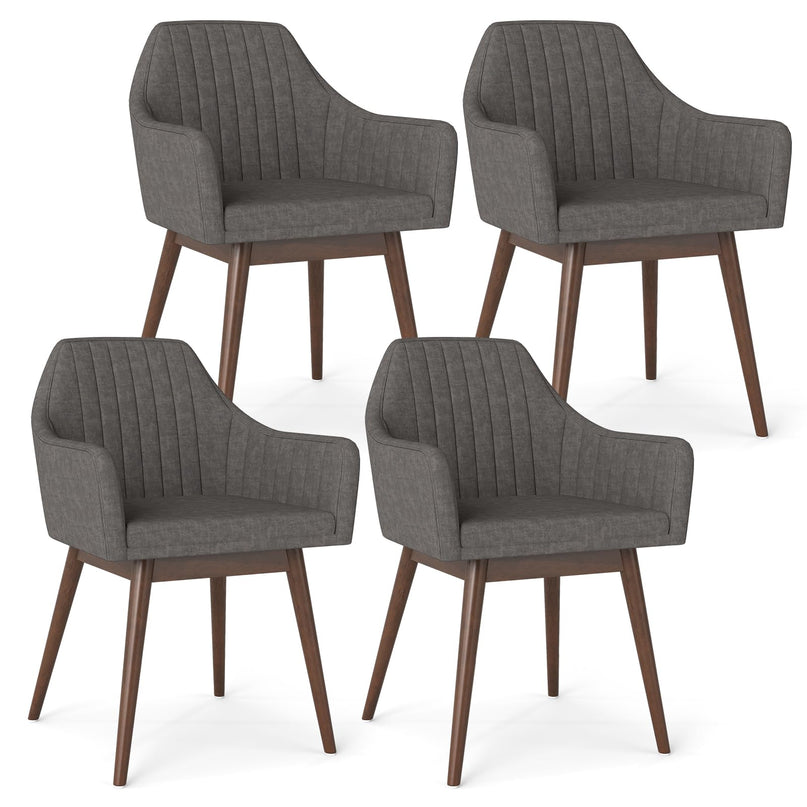 Giantex Upholstered Dining Chairs Set of 2/4 for Living Room