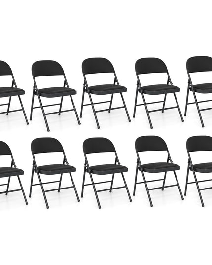 Giantex Folding Chair with Metal Frame for Indoor Outdoor Events